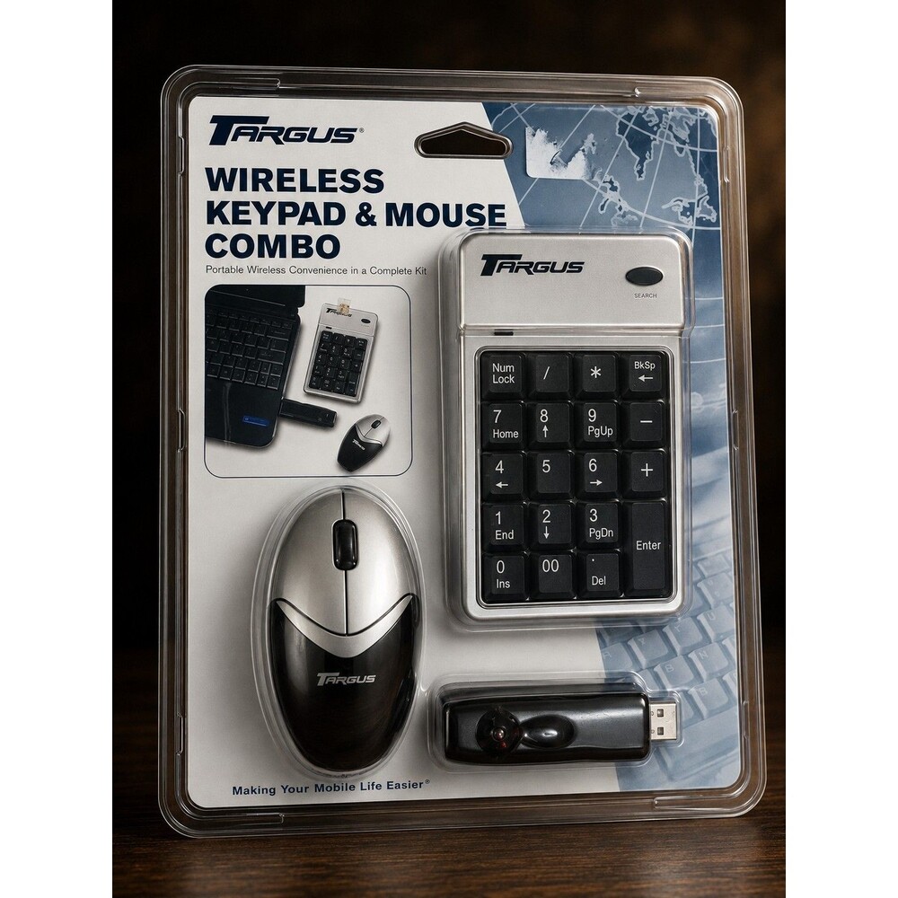 Targus PAKP003U Wireless Keypad Mouse Combo Vintage Sealed New Old Stock